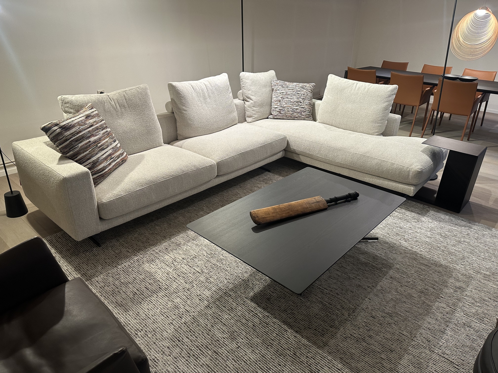 Flexform-zitopstelling Campiello 310x220cm in beige stof