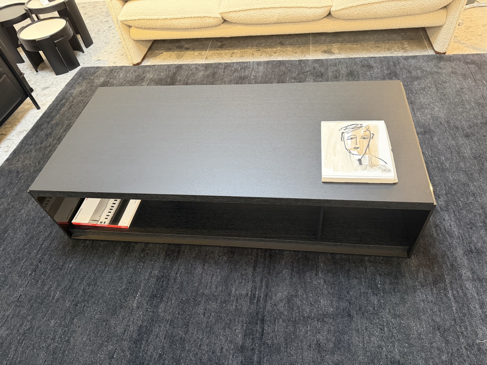 B&B Italia-salontafel Surface zwarte eik 150x70cm